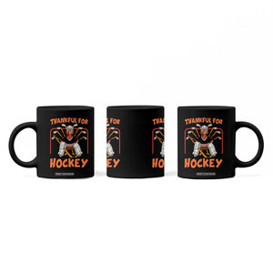 Thankful For Hockey Coffee Mug Funny Turkey Ice Hockey Player Gift TS12 Print Your Wear