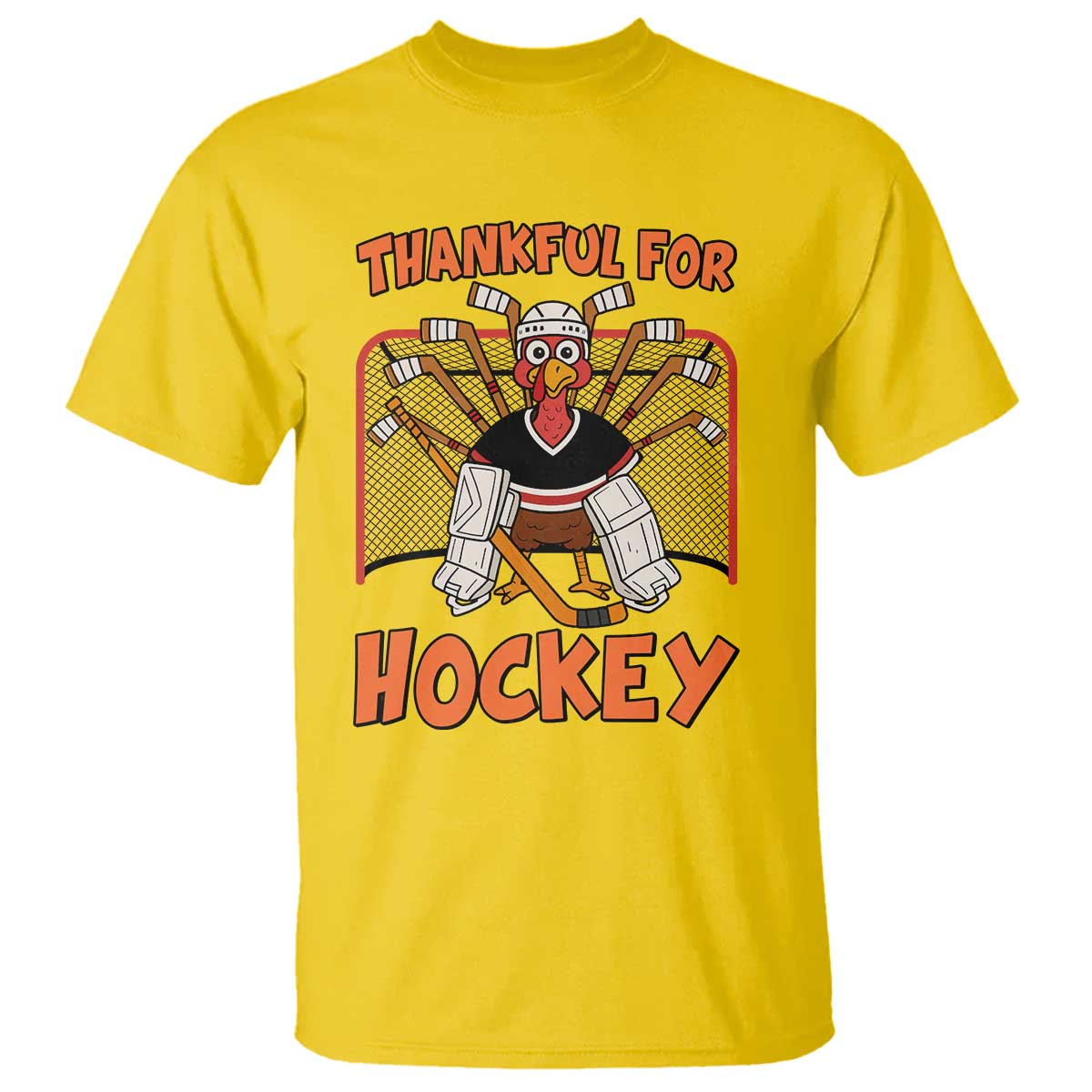 Thankful For Hockey T Shirt Funny Turkey Ice Hockey Player Gift TS12 Daisy Print Your Wear