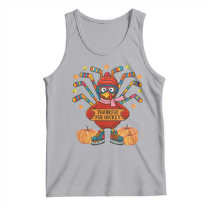 Funny Turkey Ice Hockey Gift Tank Top Thankful For Hockey TS12 Athletic Heather Print Your Wear