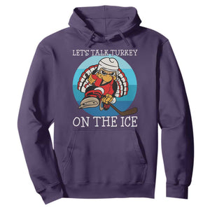 Lets Talk Turkey On The Ice Hoodie Retro Ocean Blue Ice Hockey Gift TS12 Purple Print Your Wear