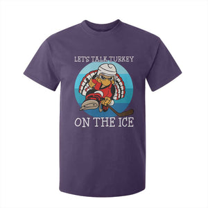 Lets Talk Turkey On The Ice T Shirt For Kid Retro Ocean Blue Ice Hockey Gift TS12 Purple Print Your Wear