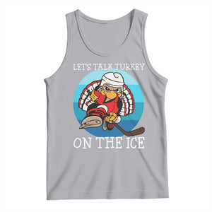 Lets Talk Turkey On The Ice Tank Top Retro Ocean Blue Ice Hockey Gift TS12 Athletic Heather Print Your Wear