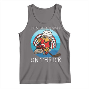 Lets Talk Turkey On The Ice Tank Top Retro Ocean Blue Ice Hockey Gift TS12 Deep Heather Print Your Wear
