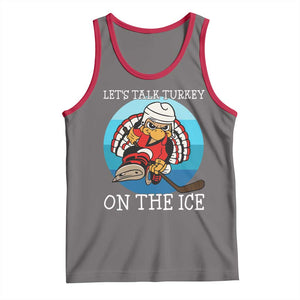 Lets Talk Turkey On The Ice Tank Top Retro Ocean Blue Ice Hockey Gift TS12 Deep Heather Red Print Your Wear