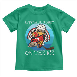 Lets Talk Turkey On The Ice Toddler T Shirt Retro Ocean Blue Ice Hockey Gift TS12 Irish Green Print Your Wear