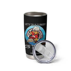 Lets Talk Turkey On The Ice Tumbler Cup Retro Ocean Blue Ice Hockey Gift TS12 Print Your Wear