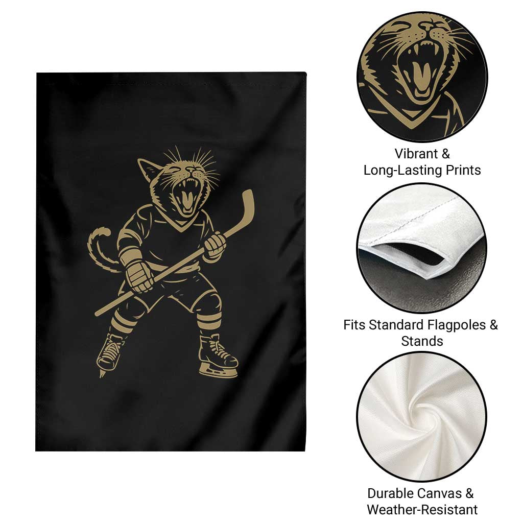 Vintage Cat Playing Hockey Garden Flag Kitten Lover Player Gift TS12 Print Your Wear