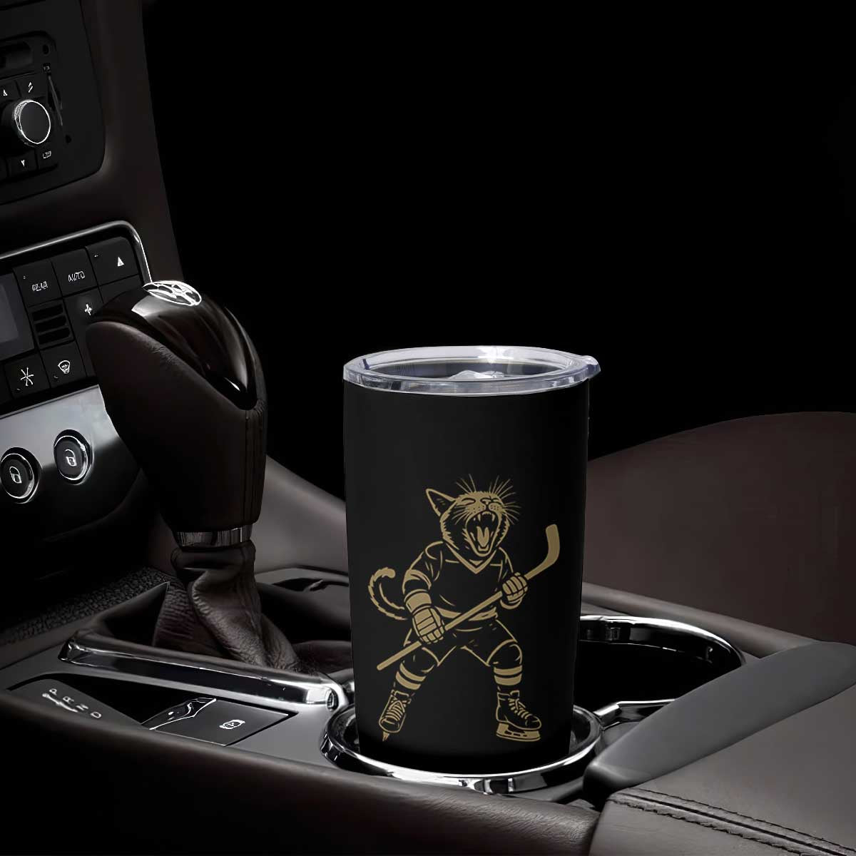 Vintage Cat Playing Hockey Tumbler Cup Kitten Lover Player Gift TS12 Print Your Wear