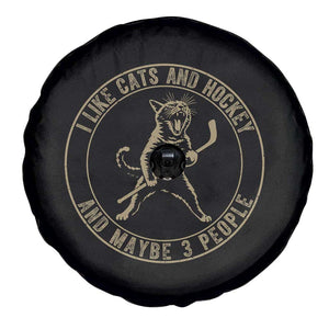Vintage I Like Cats And Hockey And Maybe Three People Funny Gift Spare Tire Cover TS12 Print Your Wear