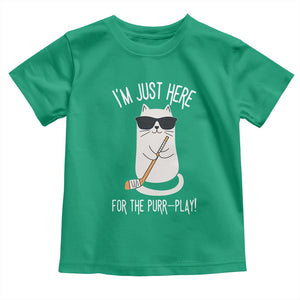 Im Just Here For The Purr Play Toddler T Shirt Funny Cat Hockey Gift TS12 Irish Green Print Your Wear
