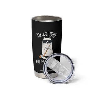 Im Just Here For The Purr Play Tumbler Cup Funny Cat Hockey Gift TS12 Print Your Wear
