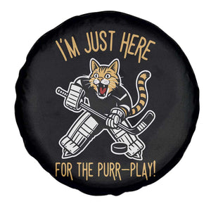 Vintage Cat Hockey Goalie Spare Tire Cover Funny Im Just Here For The Purr Play Gift TS12 Print Your Wear