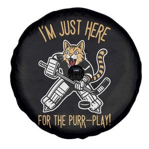 Vintage Cat Hockey Goalie Spare Tire Cover Funny Im Just Here For The Purr Play Gift TS12 Print Your Wear