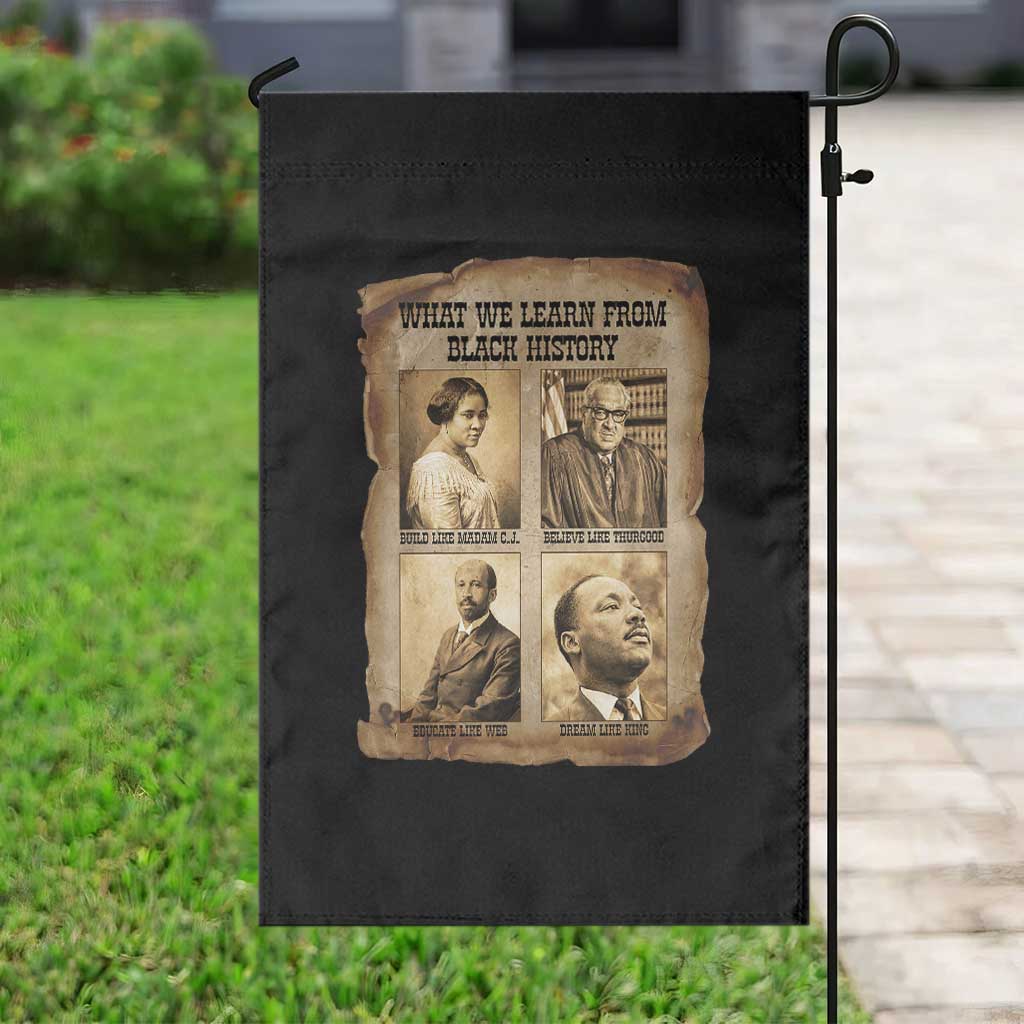 What We Learn From Black History Garden Flag Iconic African American Figures TS12 Print Your Wear