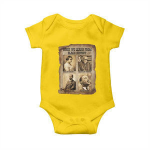 What We Learn From Black History Baby Onesie Iconic African American Figures TS12 Daisy Print Your Wear