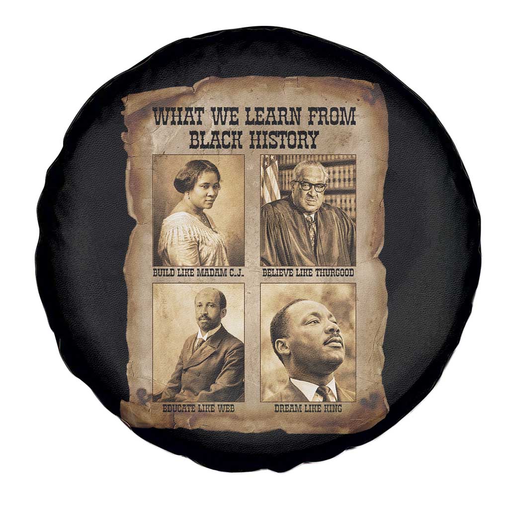What We Learn From Black History Spare Tire Cover Iconic African American Figures TS12 Print Your Wear
