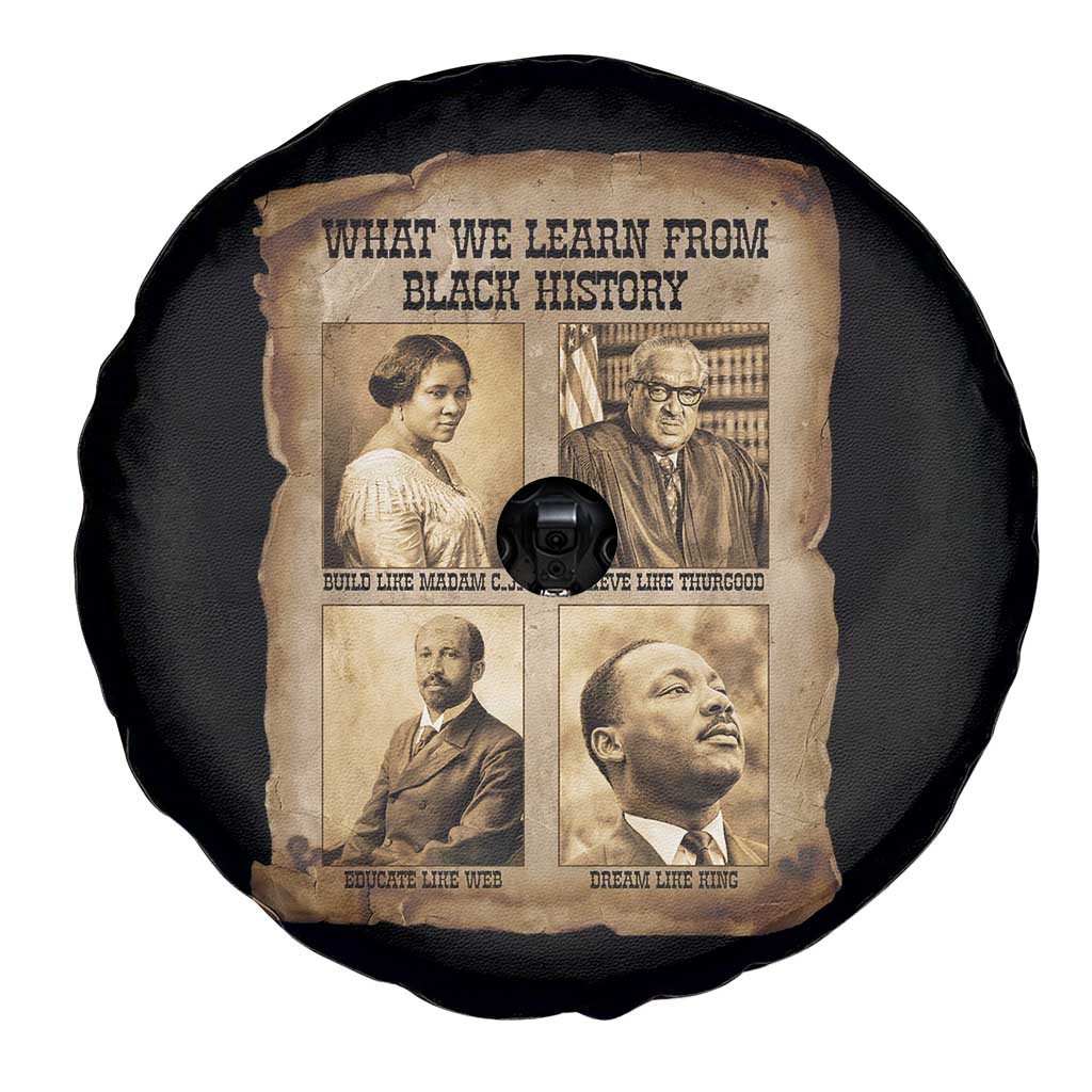 What We Learn From Black History Spare Tire Cover Iconic African American Figures TS12 Print Your Wear
