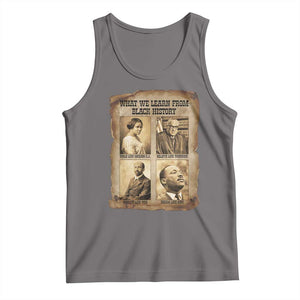 What We Learn From Black History Tank Top Iconic African American Figures TS12 Deep Heather Print Your Wear