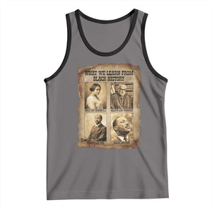 What We Learn From Black History Tank Top Iconic African American Figures TS12 Deep Heather Black Print Your Wear