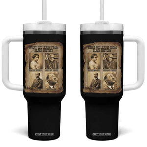 What We Learn From Black History Tumbler With Handle Iconic African American Figures TS12 One Size: 40 oz Black Print Your Wear