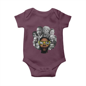 My Roots Black History Leaders Baby Onesie African American Heritage TS12 Maroon Print Your Wear