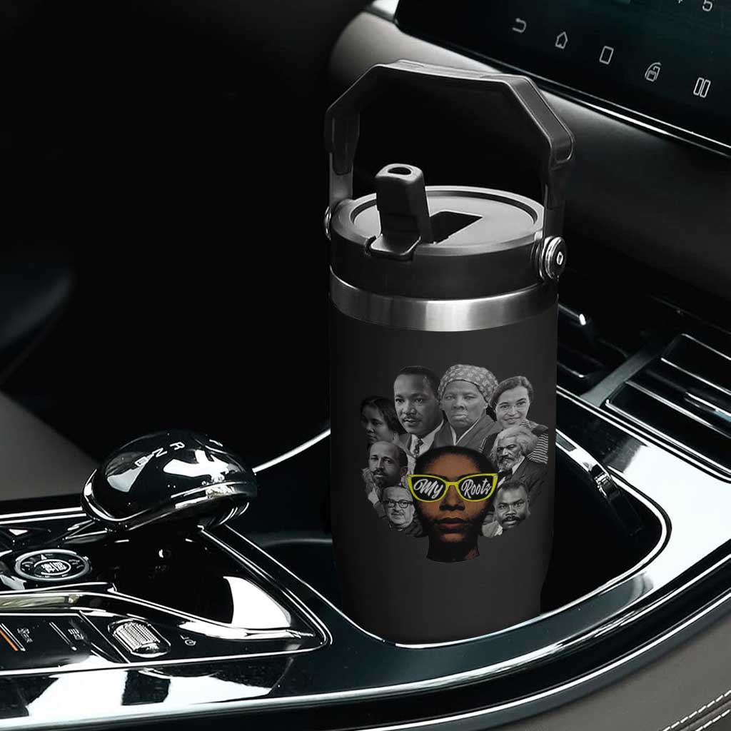 My Roots Black History Leaders Flip Straw Tumbler African American Heritage TS12 Print Your Wear