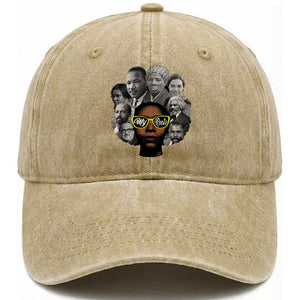 My Roots Black History Leaders Washed Cotton Baseball Cap African American Heritage TS12 Print Your Wear