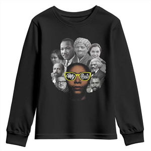My Roots Black History Leaders Youth Sweatshirt African American Heritage TS12 Black Print Your Wear