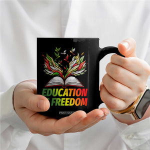Education Is Freedom Coffee Mug Inspirational Black Teacher Gift TS12 Print Your Wear