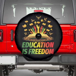 Education Is Freedom Spare Tire Cover Black Education Teacher Gift TS12 Black Print Your Wear