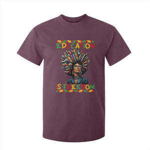 Education Is Freedom T Shirt For Kid Black History Month Gift For Teachers TS12 Maroon Print Your Wear