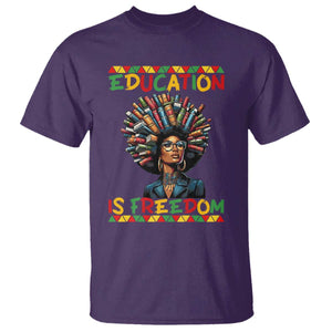 Education Is Freedom T Shirt Black History Month Gift For Teachers TS12 Purple Print Your Wear