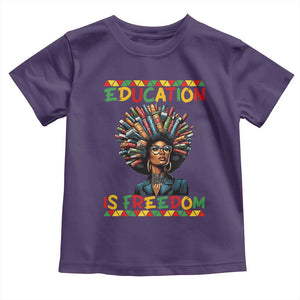Education Is Freedom Toddler T Shirt Black History Month Gift For Teachers TS12 Purple Print Your Wear