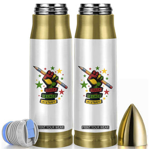 Teach Black History Education Pride Bullet Tumbler Black History Month TS12 White Print Your Wear