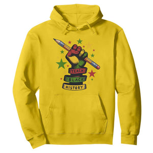 Teach Black History Education Pride Hoodie Black History Month TS12 Daisy Print Your Wear