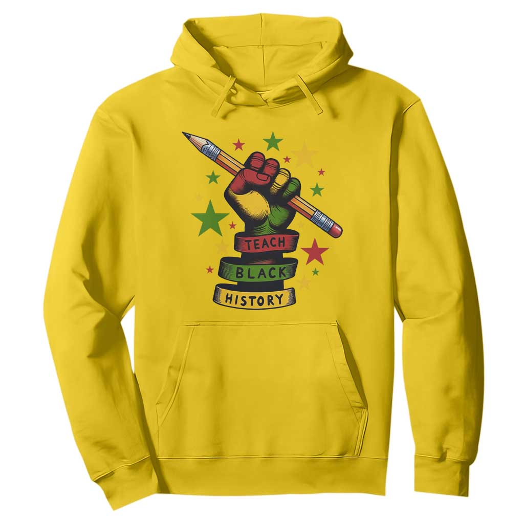 Teach Black History Education Pride Hoodie Black History Month - Print Your Wear