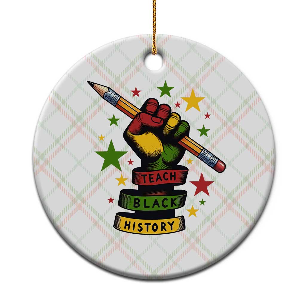 Teach Black History Education Pride Ceramic Ornament Black History Month TS12 1pc Christmas Plaid Print Your Wear