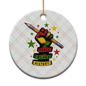 Teach Black History Education Pride Ceramic Ornament Black History Month TS12 1pc Christmas Plaid Print Your Wear