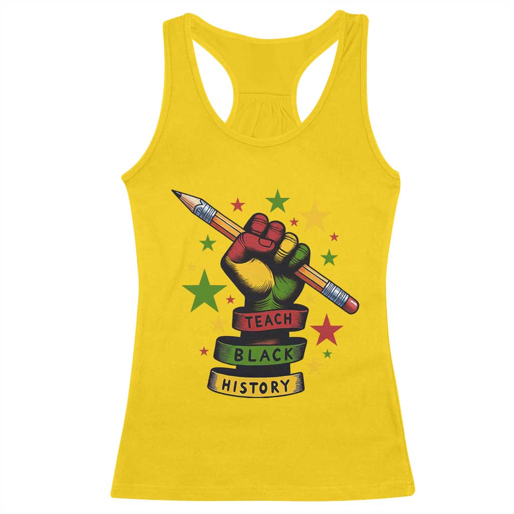 Teach Black History Education Pride Racerback Tank Top Black History Month TS12 Daisy Print Your Wear