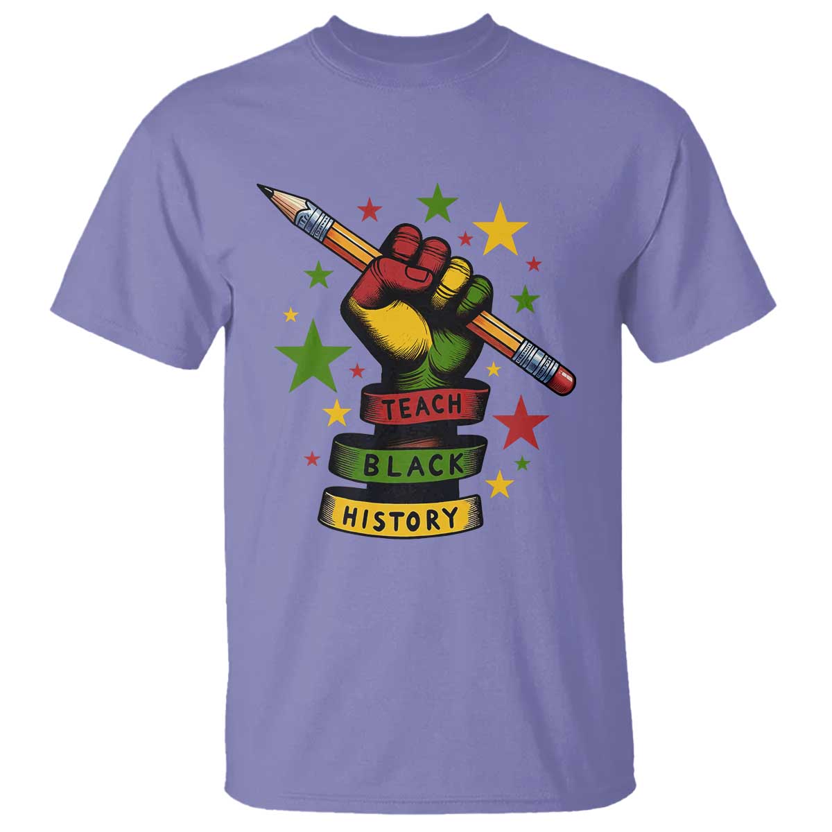 Teach Black History Education Pride T Shirt Black History Month TS12 Violet Print Your Wear