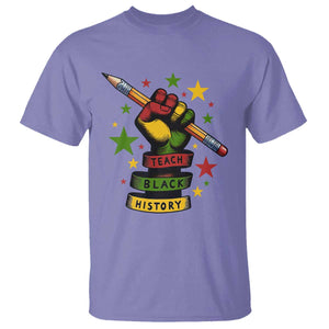 Teach Black History Education Pride T Shirt Black History Month TS12 Violet Print Your Wear