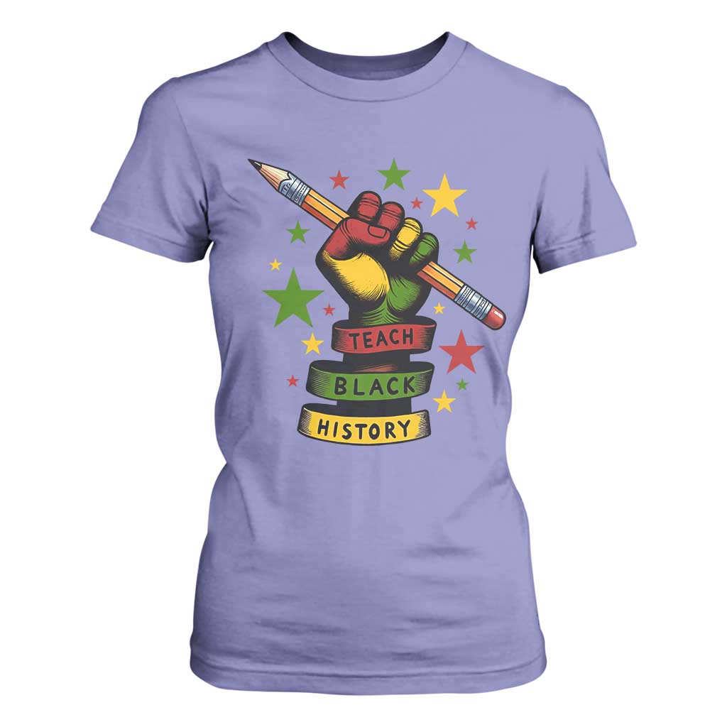 Teach Black History Education Pride T Shirt For Women Black History Month TS12 Violet Print Your Wear