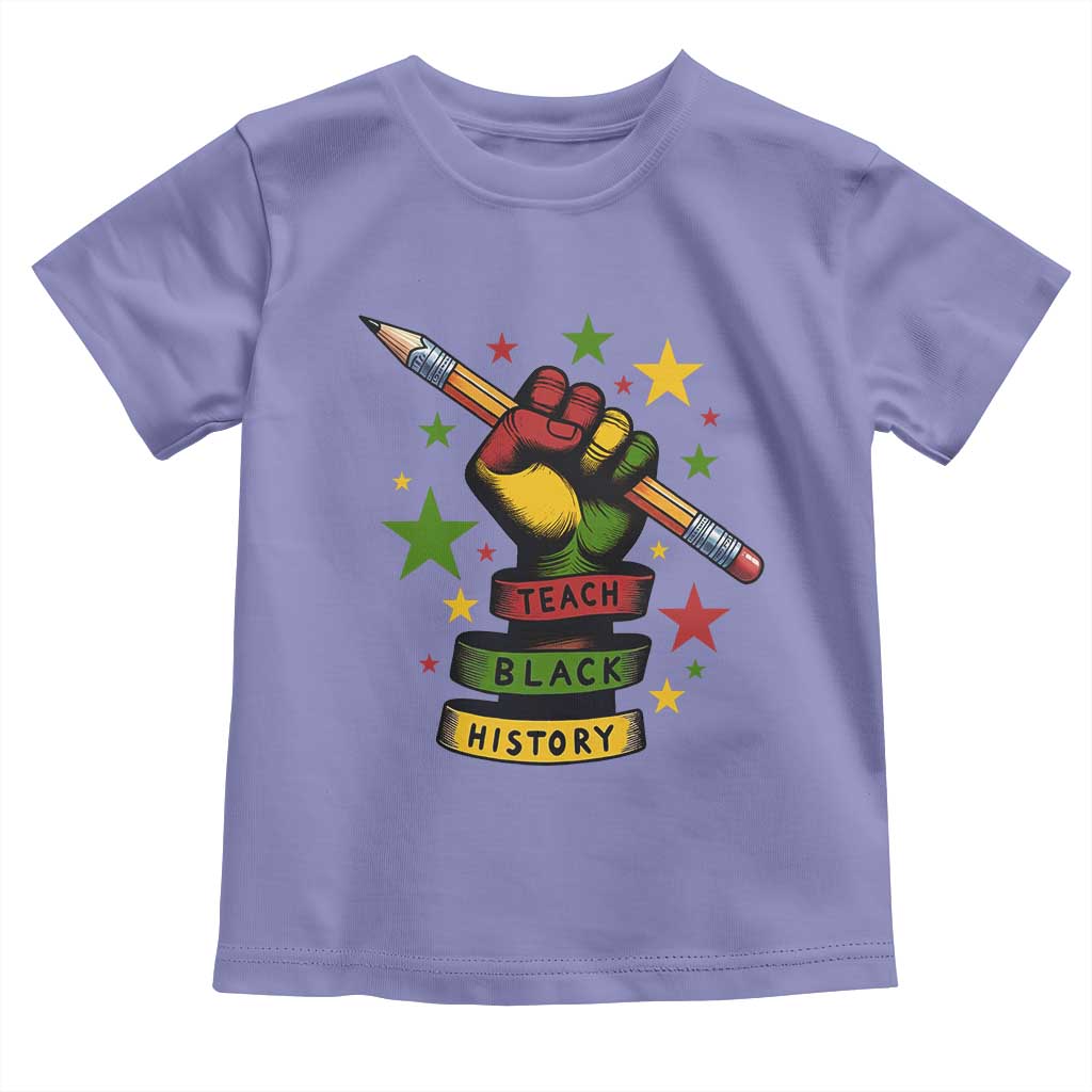 Teach Black History Education Pride Toddler T Shirt Black History Month TS12 Violet Print Your Wear