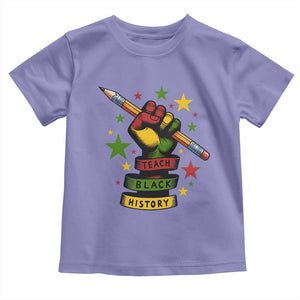 Teach Black History Education Pride Toddler T Shirt Black History Month TS12 Violet Print Your Wear