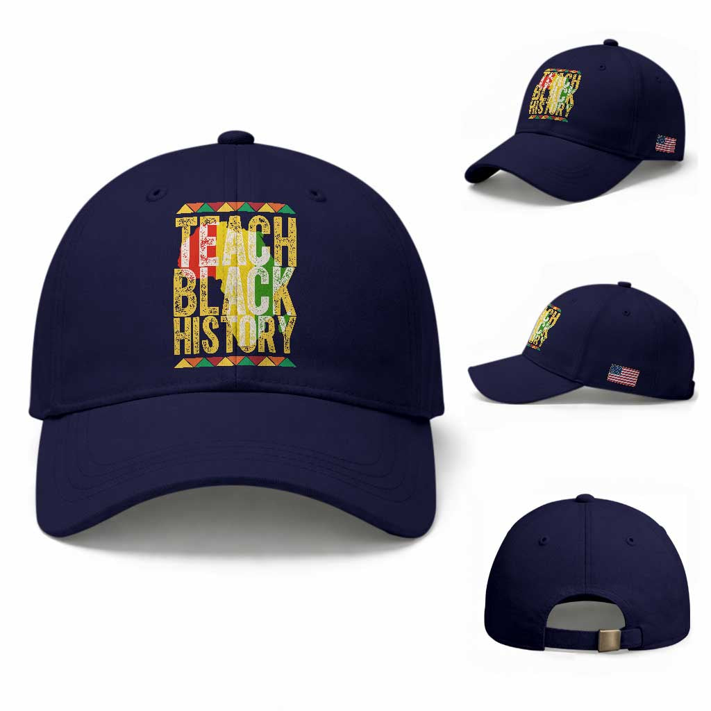 Teach Black History Baseball Cap Black History Month Gift For Teachers TS12 Baseball Cap Universal Fit Dark Blue Print Your Wear