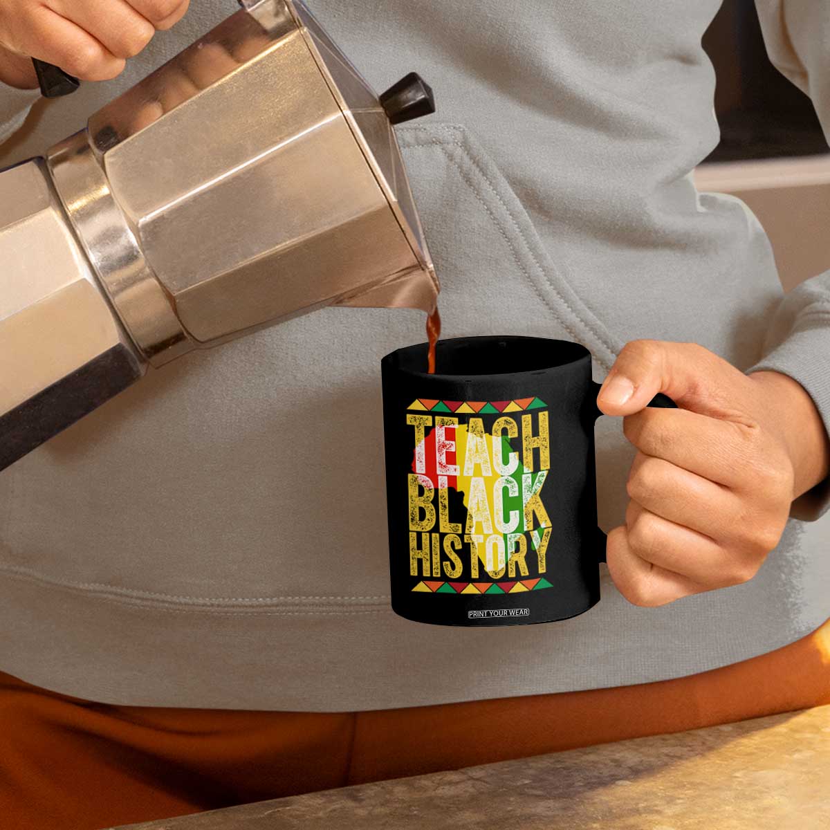 Teach Black History Coffee Mug Black History Month Gift For Teachers TS12 Print Your Wear