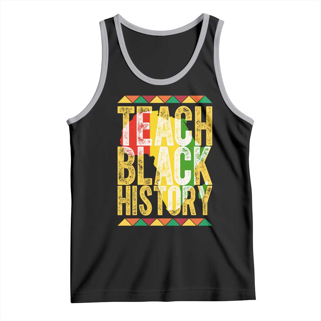 Teach Black History Tank Top Black History Month Gift For Teachers TS12 Black Athletic Heather Print Your Wear