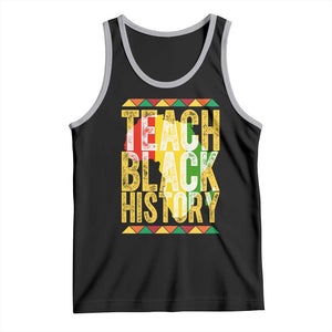 Teach Black History Tank Top Black History Month Gift For Teachers TS12 Black Athletic Heather Print Your Wear