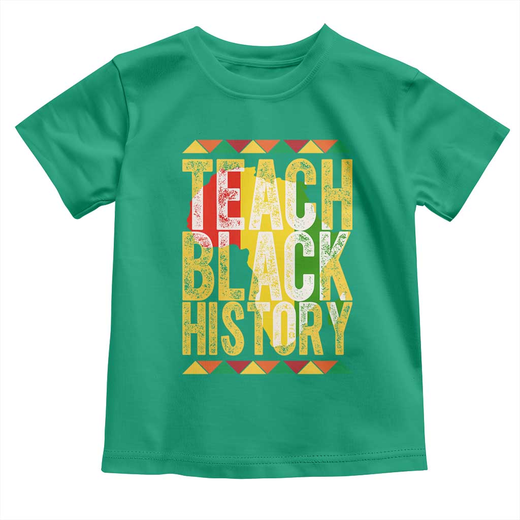 Teach Black History Toddler T Shirt Black History Month Gift For Teachers TS12 Irish Green Print Your Wear