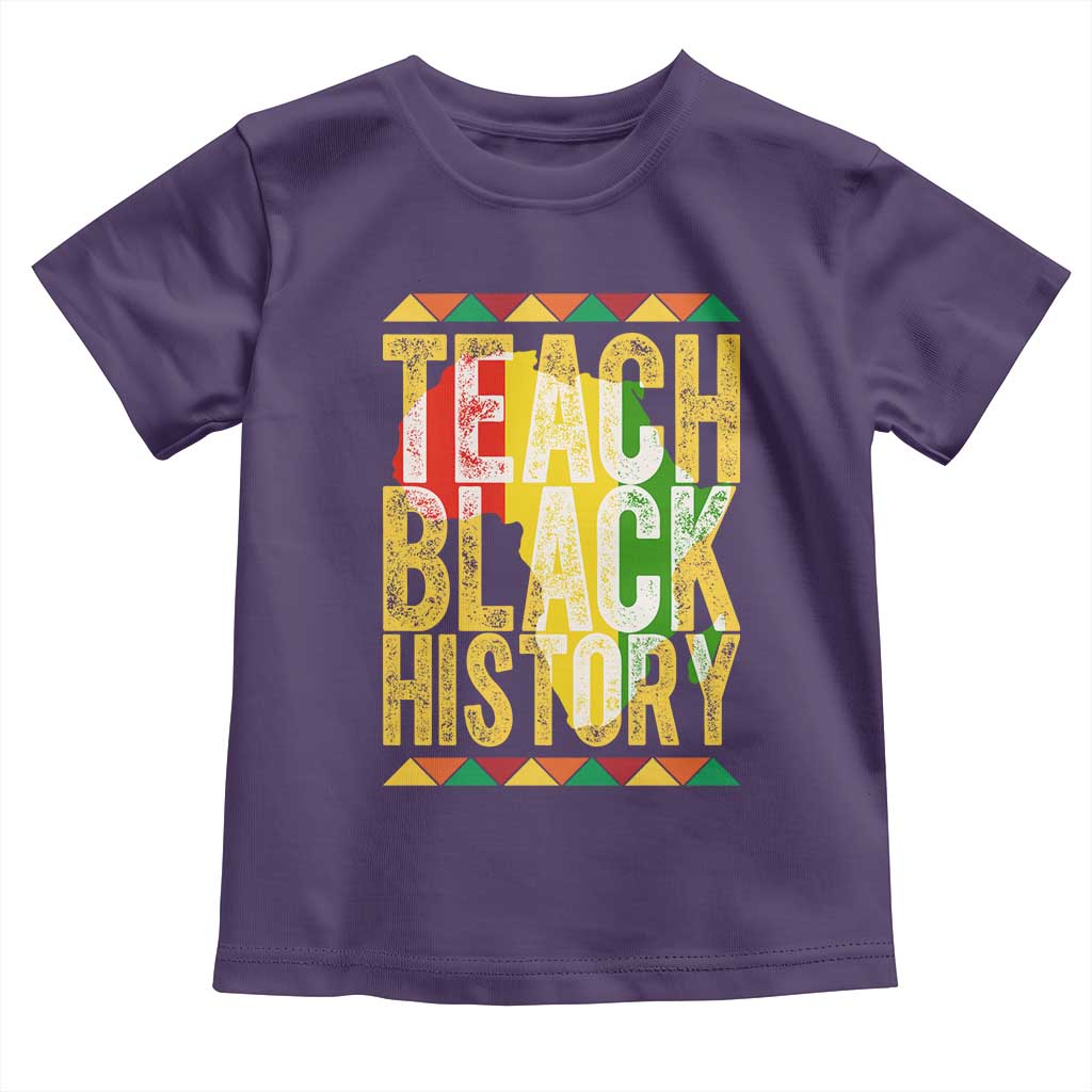 Teach Black History Toddler T Shirt Black History Month Gift For Teachers TS12 Purple Print Your Wear